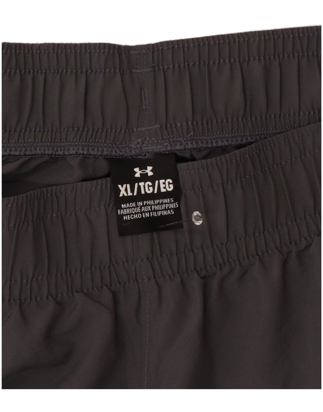 Pantaloncini sportivi regolari con grafica da uomo Under Armour XL poliestere grigio