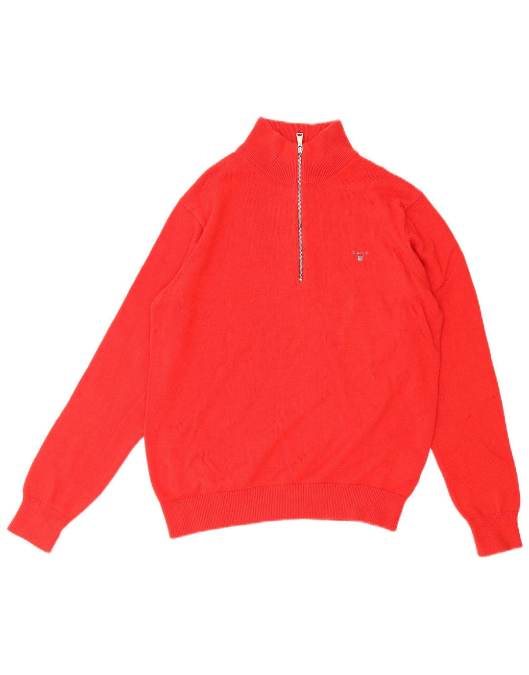 Maglione Gant da ragazzo con zip e collo 14-15 anni in cotone rosso