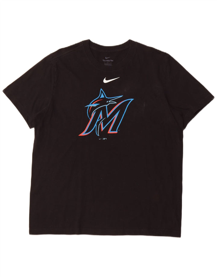 T-shirt grafica da uomo NIKE Top grande nera