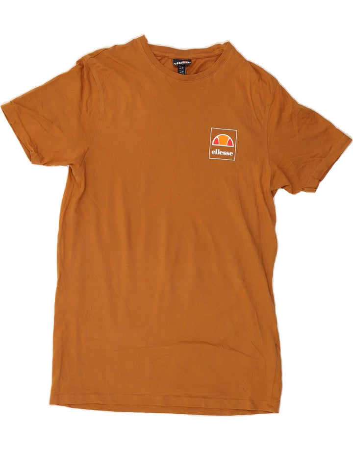 ELLESSE Mens T-Shirt Top Medium Brown Cotton Vintage Ellesse and Second-Hand Ellesse from Messina Hembry 