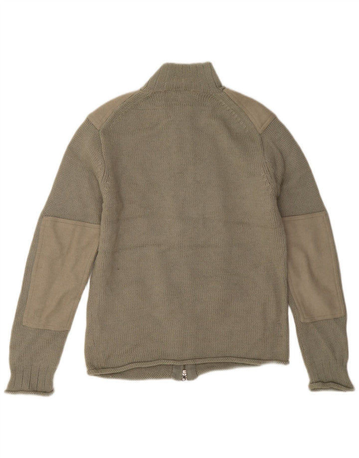 Maglione cardigan da uomo French Connection Lana color block color kaki medio
