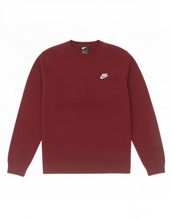 Felpa Nike da uomo in cotone bordeaux medio