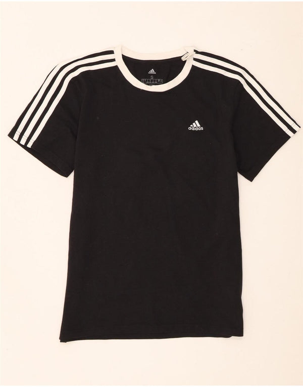 T-shirt da donna Adidas Top UK 8/10 piccola in cotone nero