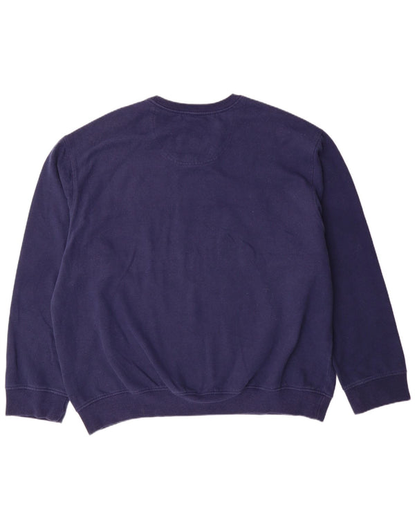 Felpa da uomo Izod maglione 2XL cotone a righe blu navy