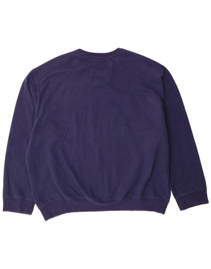 Felpa da uomo Izod maglione 2XL cotone a righe blu navy