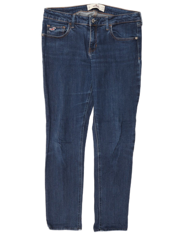 Jeans slim da donna Hollister US 11 Large W30 L28 Cotone blu