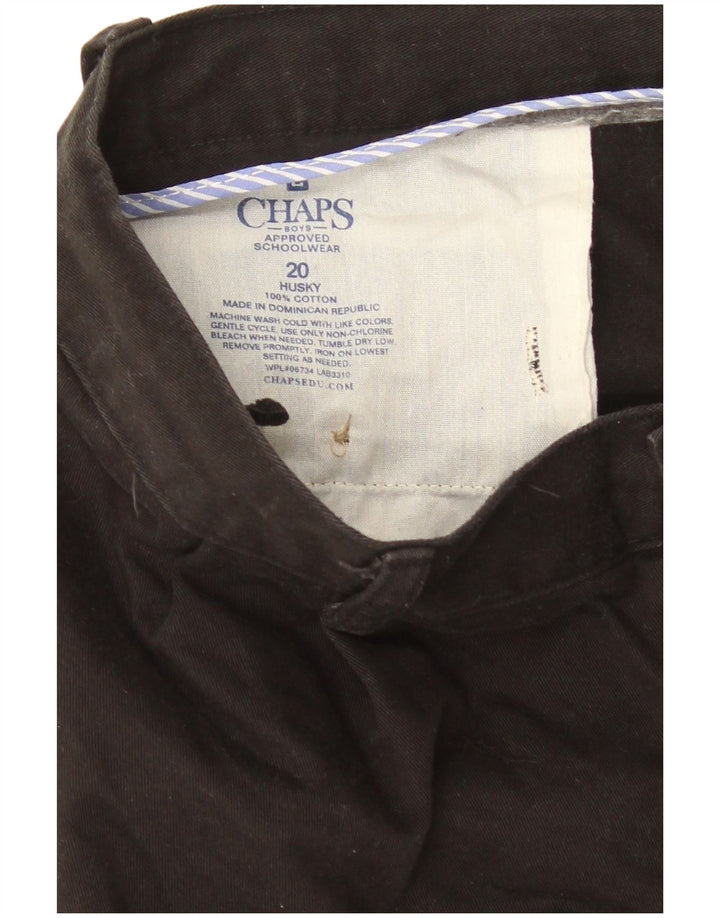Pantaloncini chino Chaps Boys Husky 15-16 anni W32 cotone nero