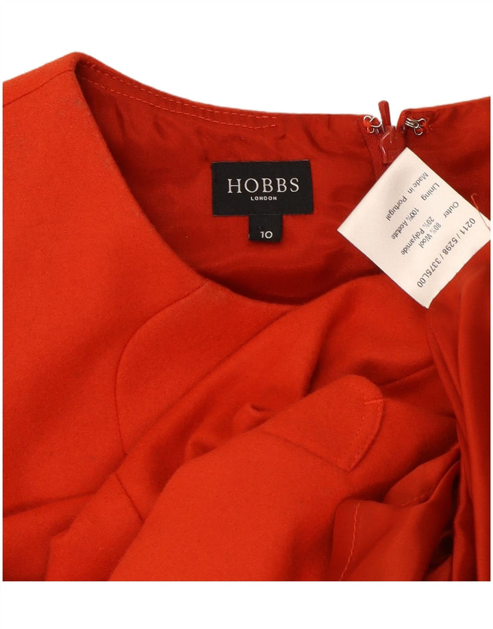 Abito tubino senza maniche da donna Hobbs UK 10 piccolo in lana rossa