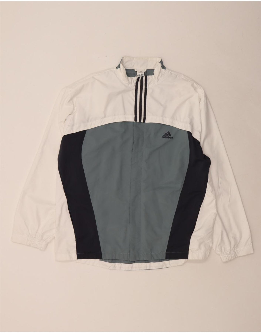 Giacca da tuta da uomo ADIDAS UK 46/48 XL Poliestere color block bianco
