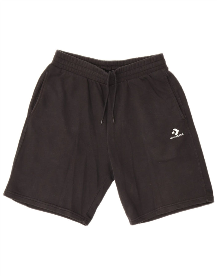 Pantaloncini sportivi da uomo Converse UK 10 piccoli in cotone nero