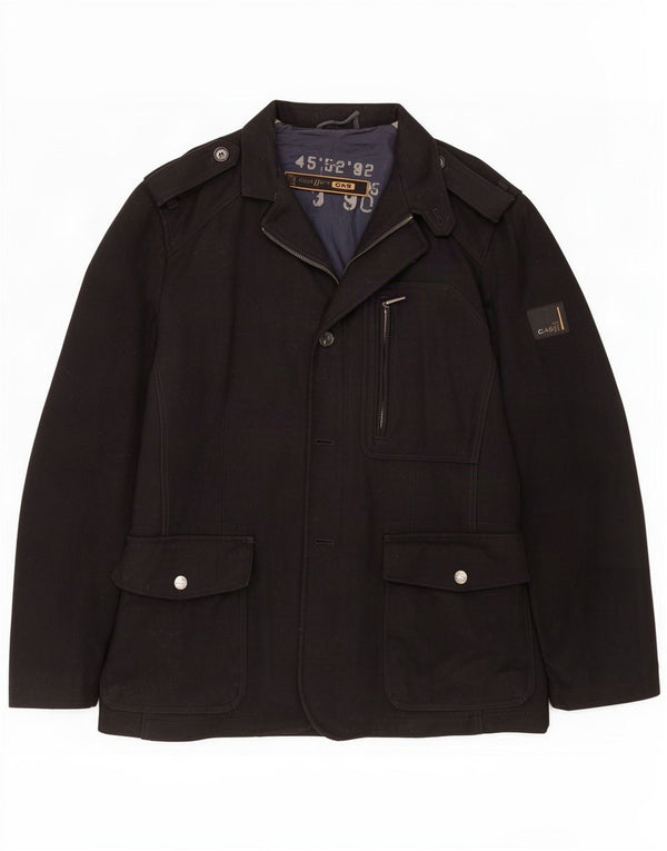 Gas Mens Military Jacket IT 54 2XL Black Wool