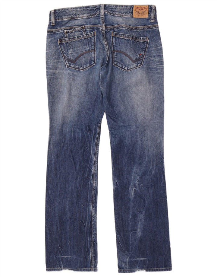 Jeans dritti rubino da donna Tommy Hilfiger W30 L32 cotone blu