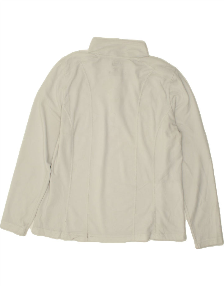 L.L.BEAN Womens Zip Neck Sweatshirt Jumper UK 18 XL White Polyester Vintage L.L.Bean and Second-Hand L.L.Bean from Messina Hembry 