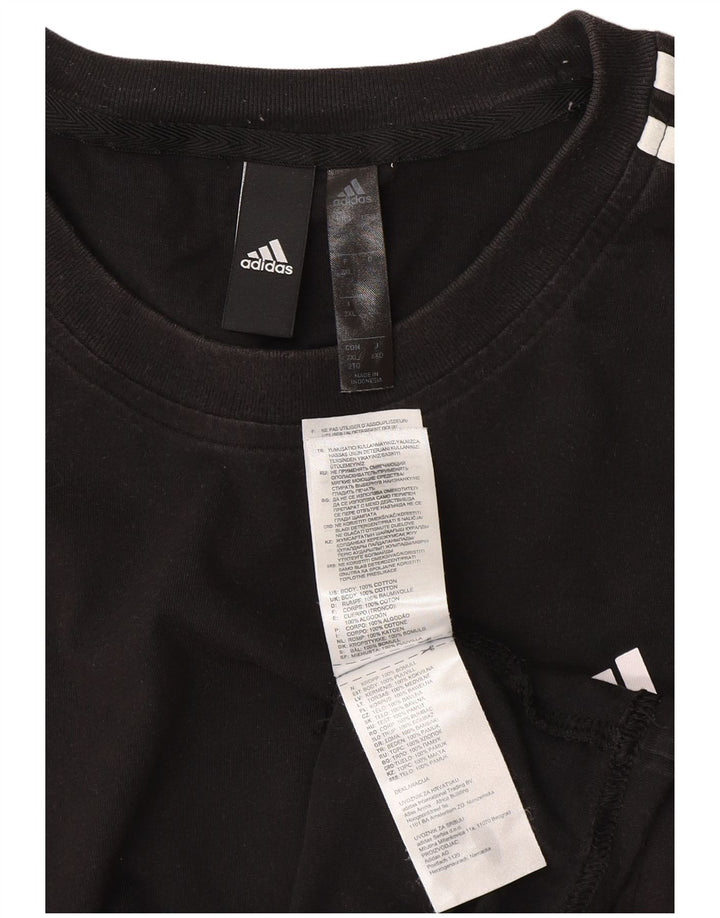 T-shirt da uomo Adidas Top 2XL cotone nero