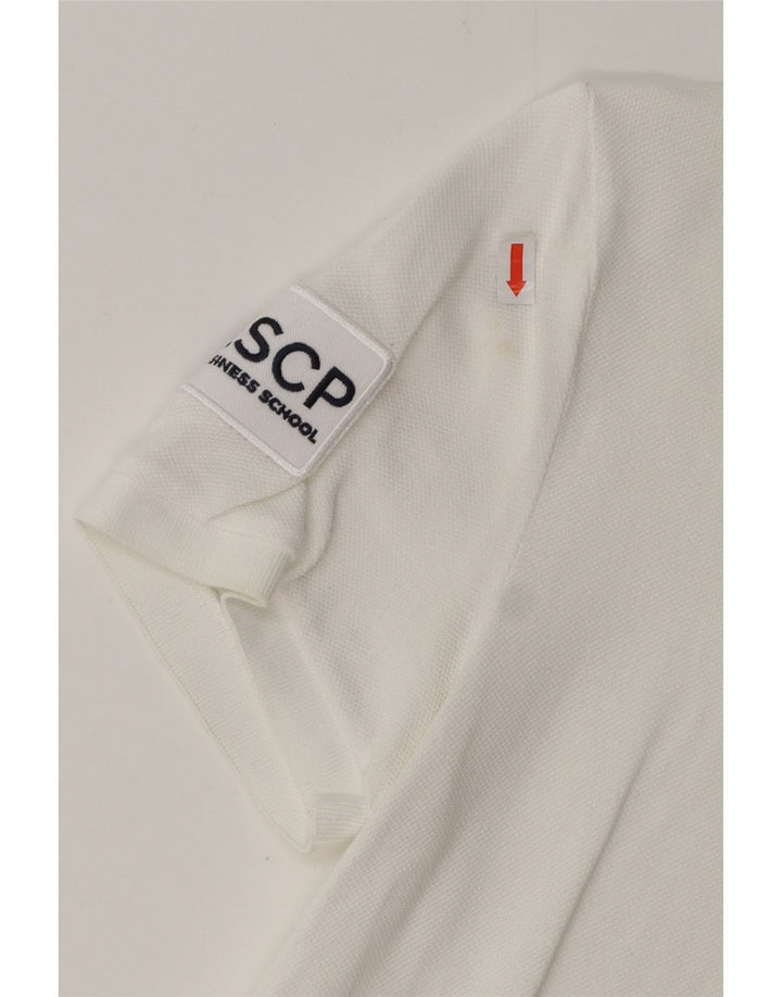 Polo LACOSTE da donna vestibilità regolare taglia 34 piccola in cotone bianco