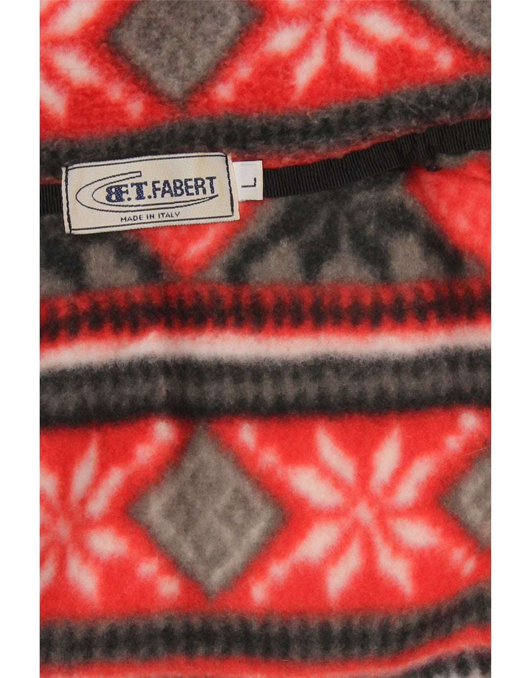 Giacca in pile vintage da uomo UK 40 grande rossa Fair Isle