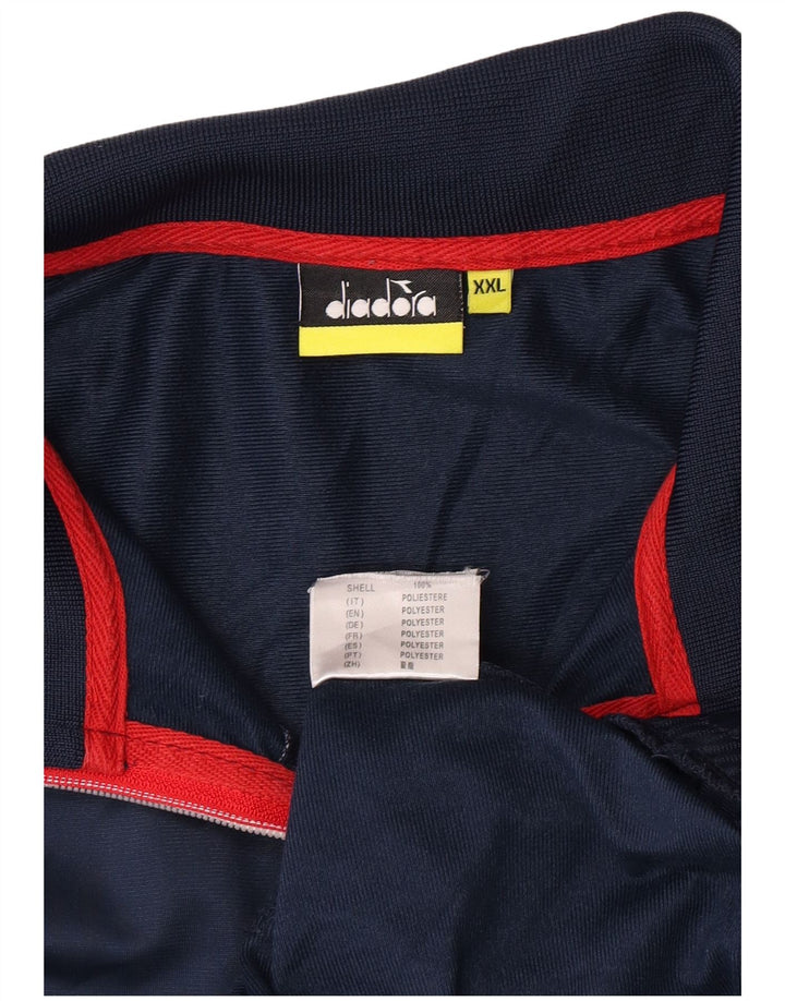 Giacca da tuta da uomo Diadora 2XL Blu Navy Poliestere