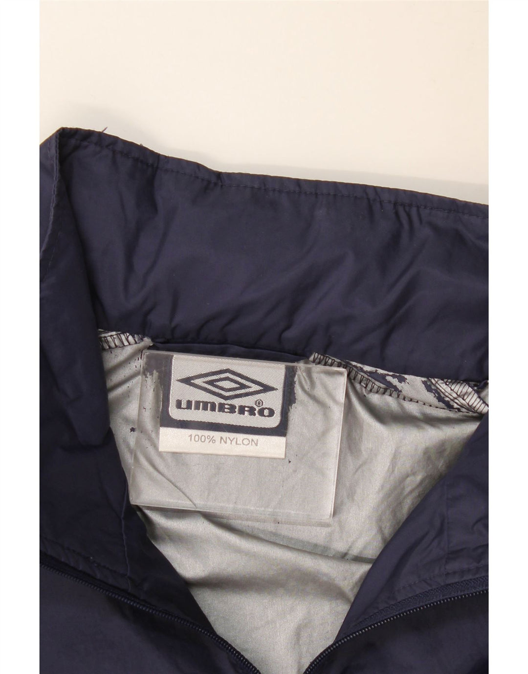 Giacca antipioggia da uomo UMBRO UK 40 Large in nylon blu navy