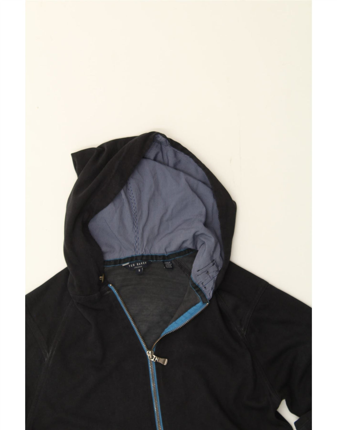 TED BAKER Womens Zip Hoodie Sweater Size 2 Small Black Viscose Vintage Ted Baker and Second-Hand Ted Baker from Messina Hembry 