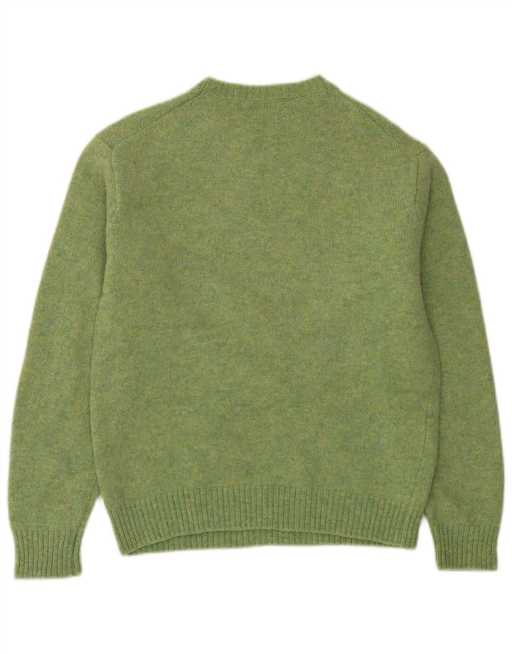 Maglione maglione girocollo da donna Benetton UK 16 Large Green Wool