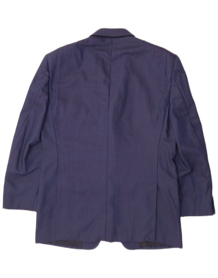 EMANUEL UNGARO Giacca Blazer da Uomo a 3 Bottoni IT 50 Large Blu Navy