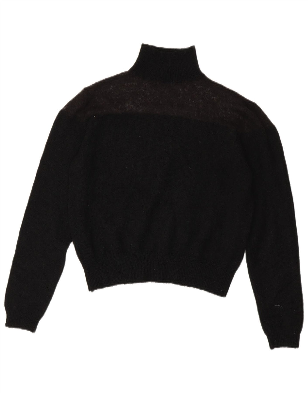 Maglione corto da donna Zara con collo alto UK 10 piccolo poliestere nero