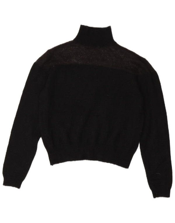 Maglione corto da donna Zara con collo alto UK 10 piccolo poliestere nero