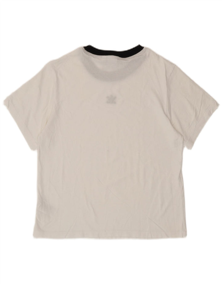 T-shirt oversize da donna ADIDAS UK 8 piccola in cotone bianco
