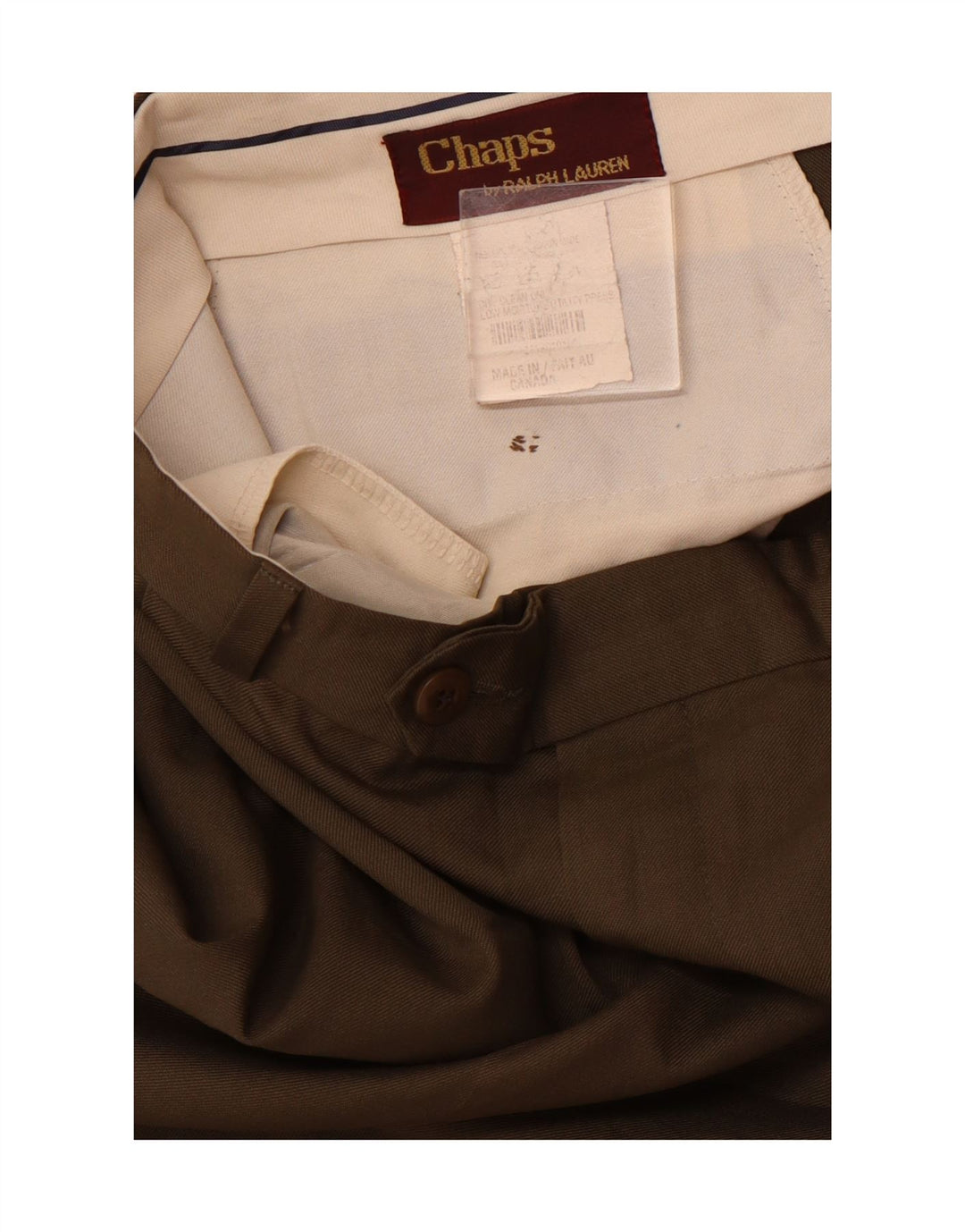 Pantaloni da abito con pegging da uomo Chaps W34 L30 in lana verde