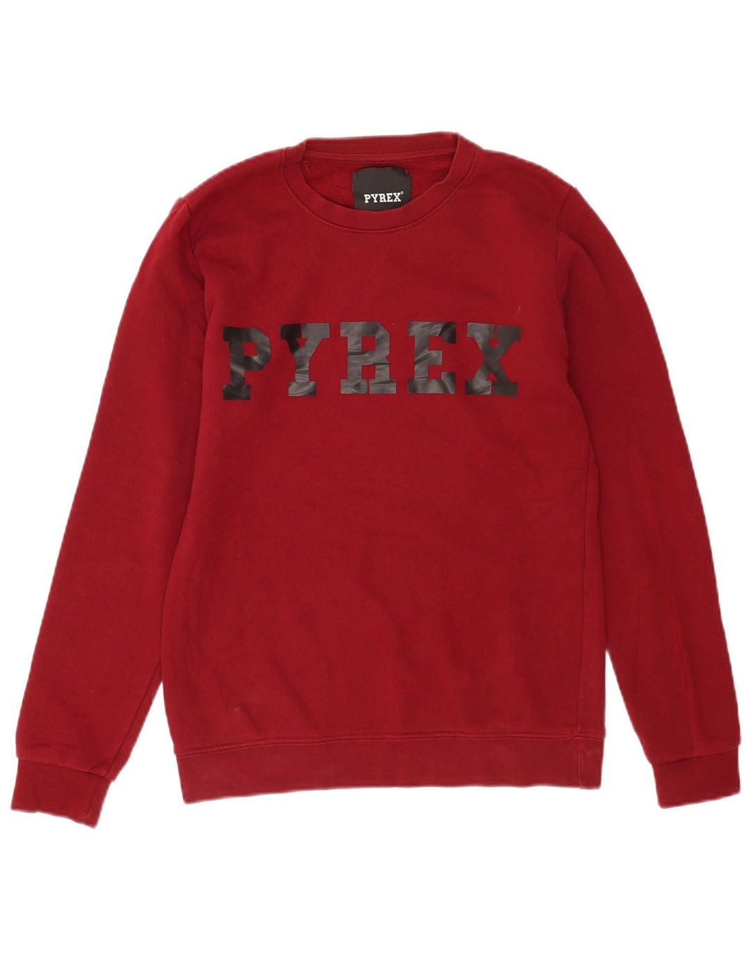 Pyrex Felpa grafica da uomo Maglione piccolo in cotone bordeaux
