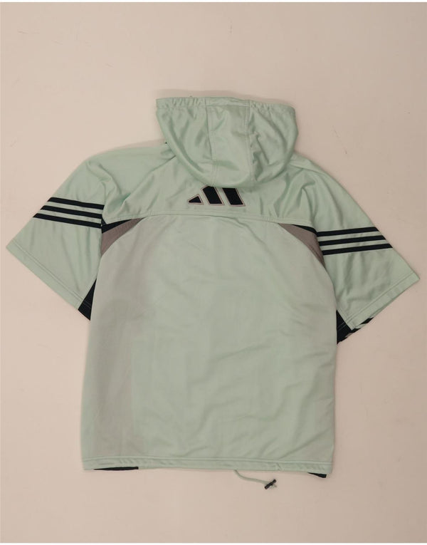 Giacca sportiva da uomo con cappuccio Adidas UK 40/42 Medio Turchese