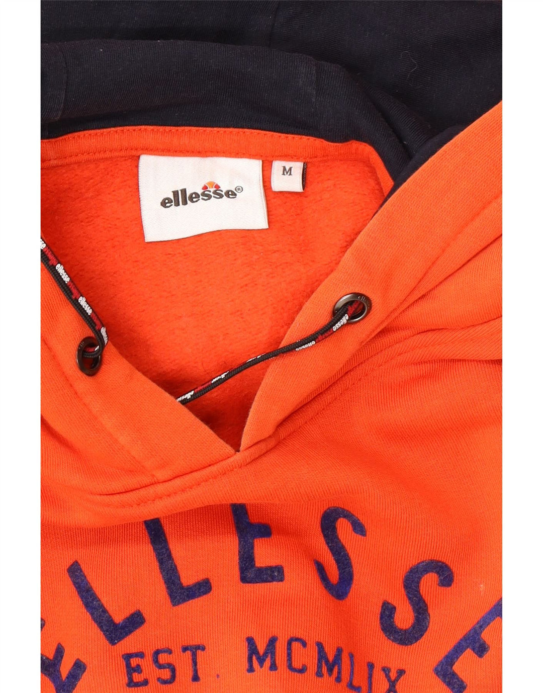 Maglione con cappuccio grafico da uomo ELLESSE arancione medio