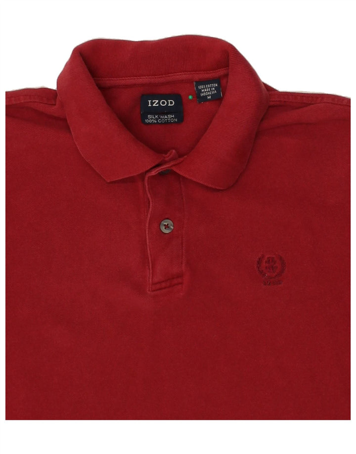 IZOD Mens Polo Shirt Medium Red Cotton Vintage Izod and Second-Hand Izod from Messina Hembry 
