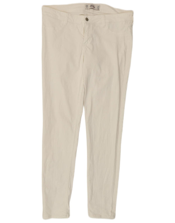 Jeans super skinny da donna HOLLISTER US 13 Large W31 L31 Cotone bianco