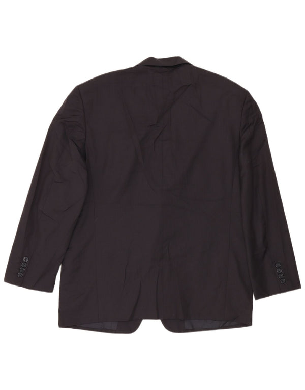 Giacca blazer a 2 bottoni da uomo Marks & Spencer UK 42 XL Blu navy in lana vergine