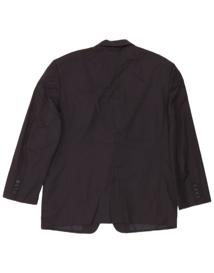 Giacca blazer a 2 bottoni da uomo Marks & Spencer UK 42 XL Blu navy in lana vergine