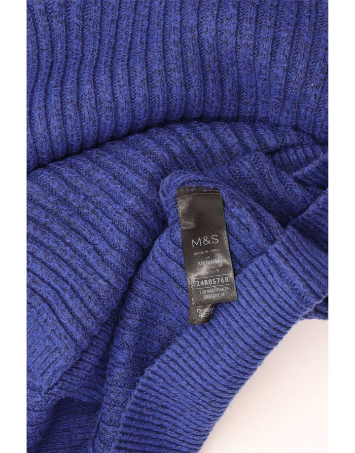 Maglione con cappuccio da donna Marks & Spencer UK 14 Poliestere blu medio