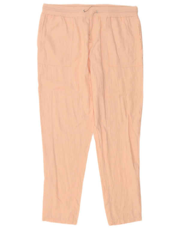 Pantaloni chino affusolati da donna Marks & Spencer UK 16 Large W36 L31 Rosa
