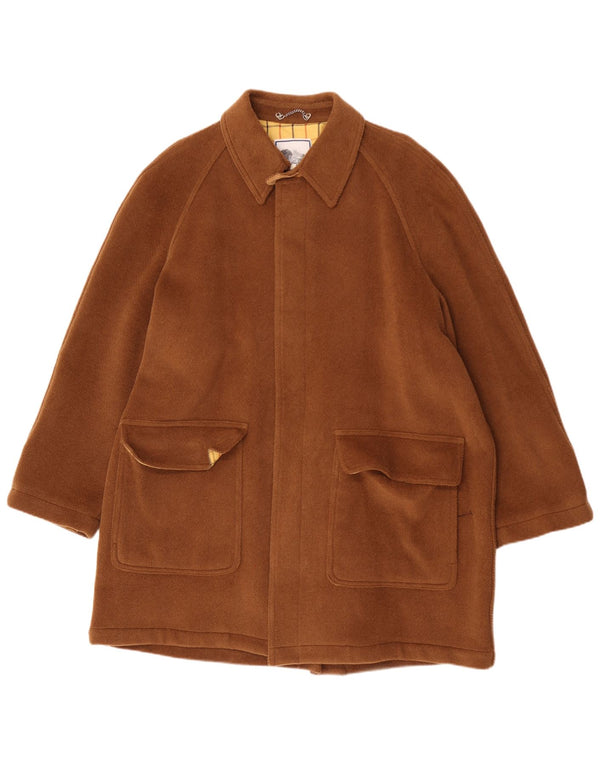 Cappotto da uomo Norton & Wilson UK 40 Large Marrone Lana