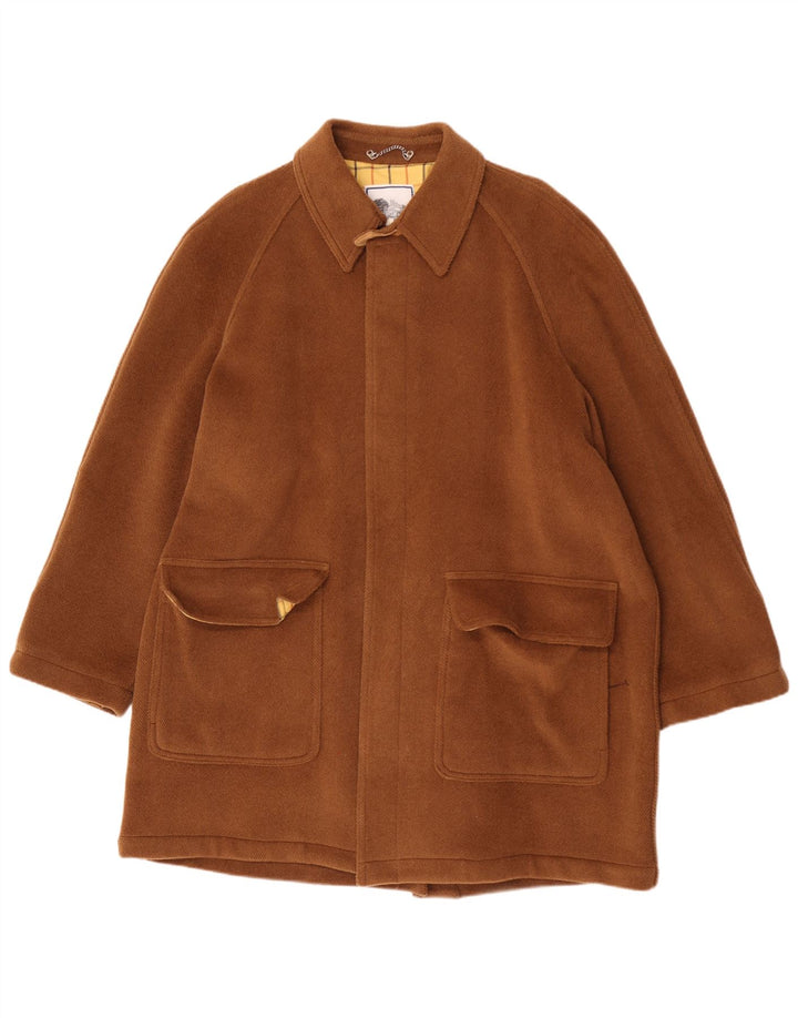Cappotto da uomo Norton & Wilson UK 40 Large Marrone Lana