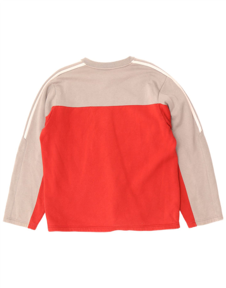 Felpa da uomo Adidas Jumper UKI 38/40 Medium Red Colourblock in cotone