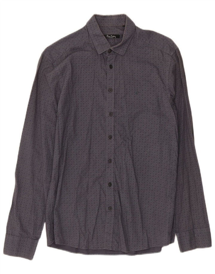Camicia Uomo Pierre Cardin Piccola Cotone Maculato Grigio