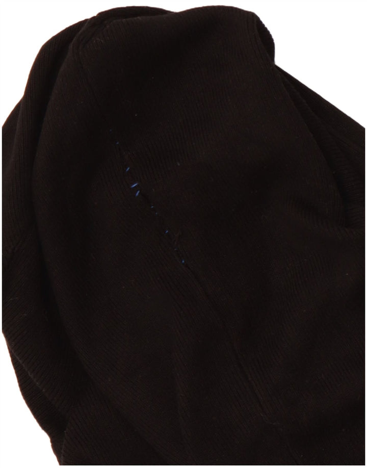 ZARA Maglione Corto da Donna con Collo Alto UK 12 Viscosa Nera Media