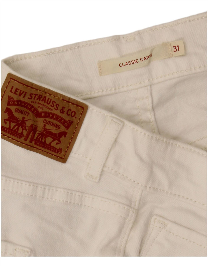 Jeans capri classici da donna LEVI'S W31 L21 bianchi