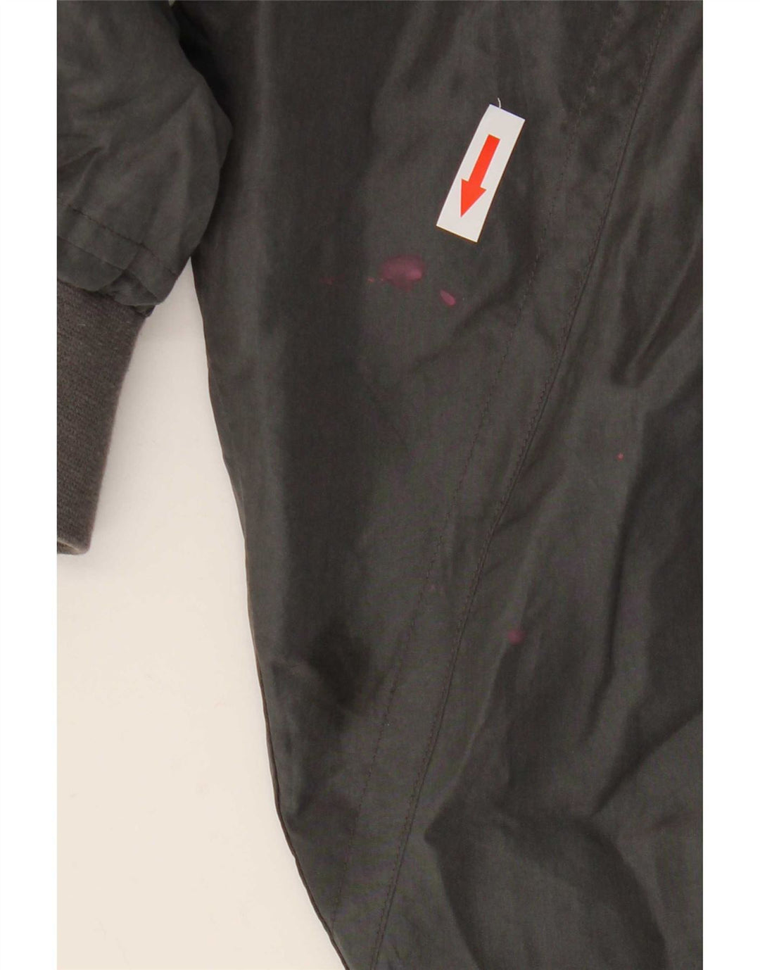 Giubbotto bomber vintage da uomo UK 38 in seta grigio medio