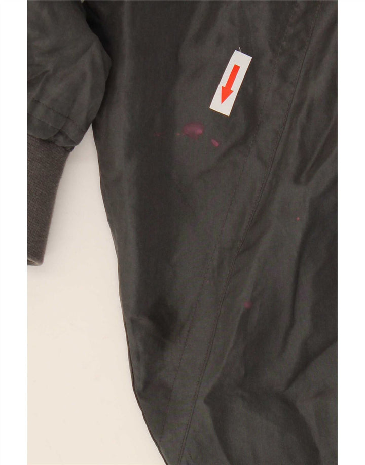 Giubbotto bomber vintage da uomo UK 38 in seta grigio medio