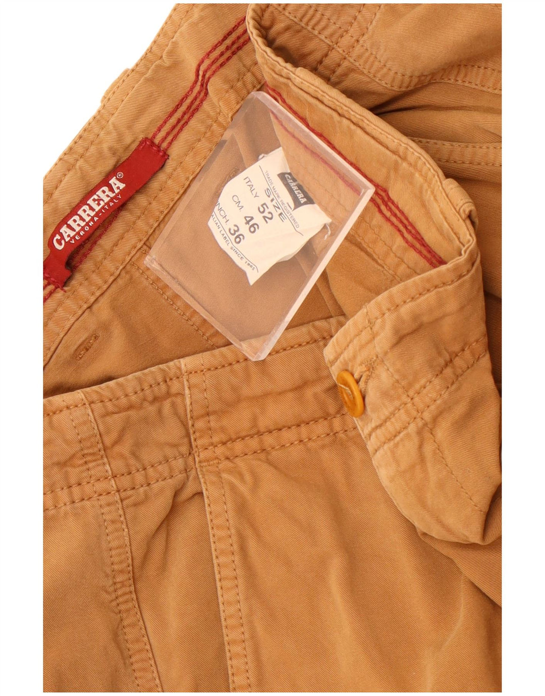 Pantaloncini cargo da uomo Carrera IT 52 XL W36 Cotone marrone