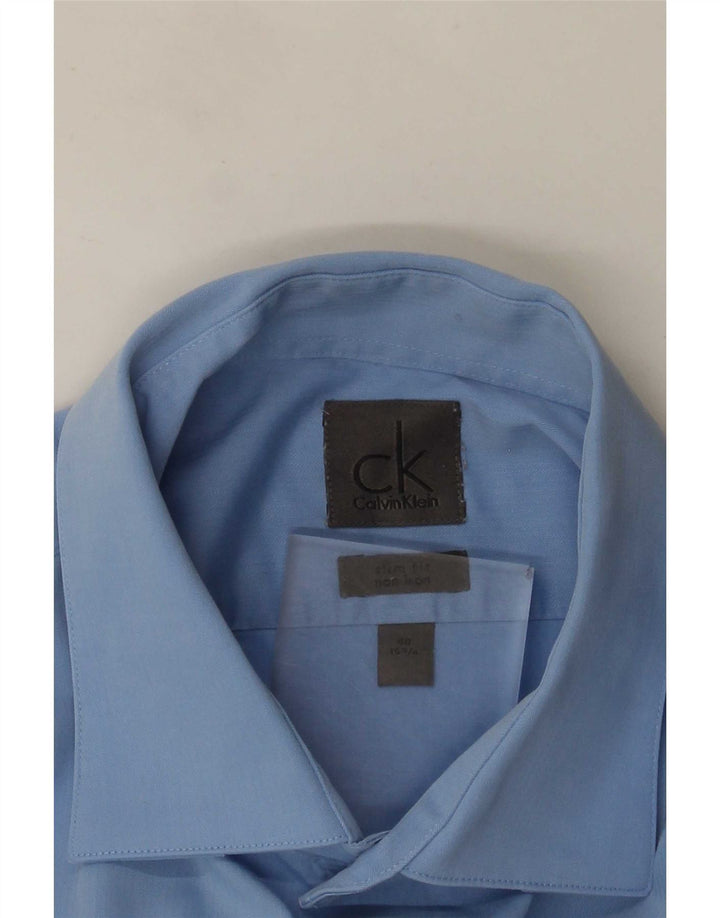 Camicia slim fit da uomo Calvin Klein taglia 40 15 3/4 blu medio classica