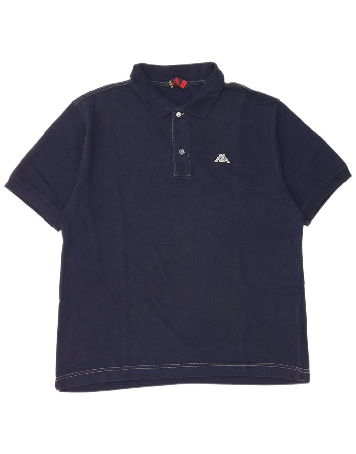 Polo Kappa Uomo Small Blu Navy in cotone