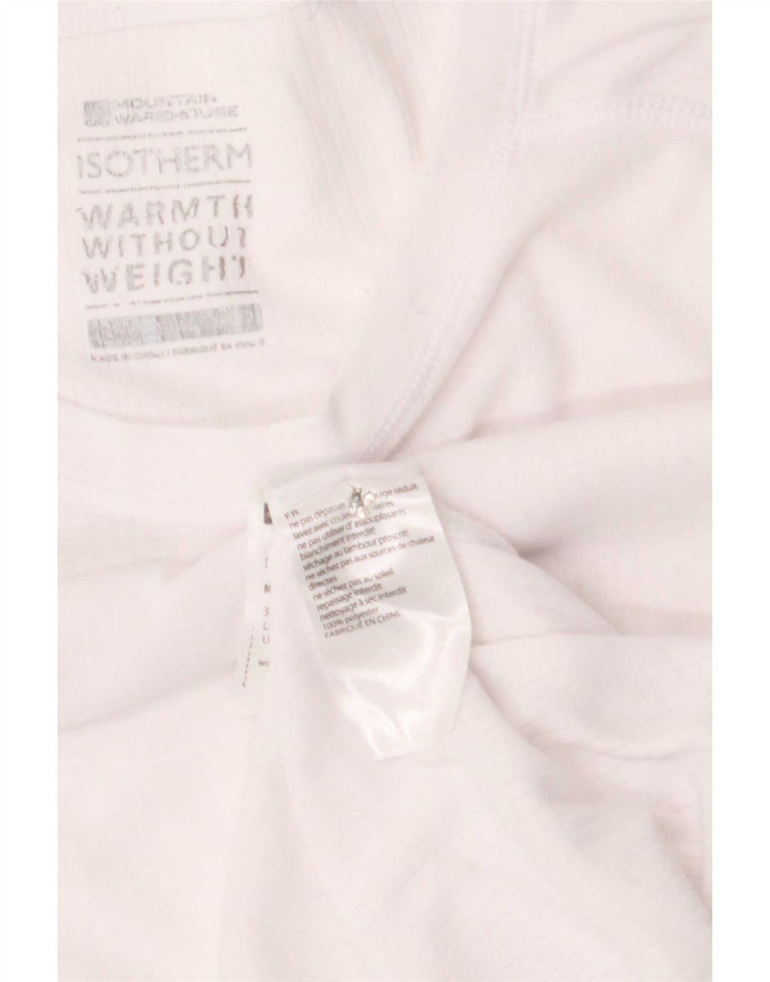 Mountain Warehouse Top da donna a manica lunga UK 16 Large Bianco Poliestere